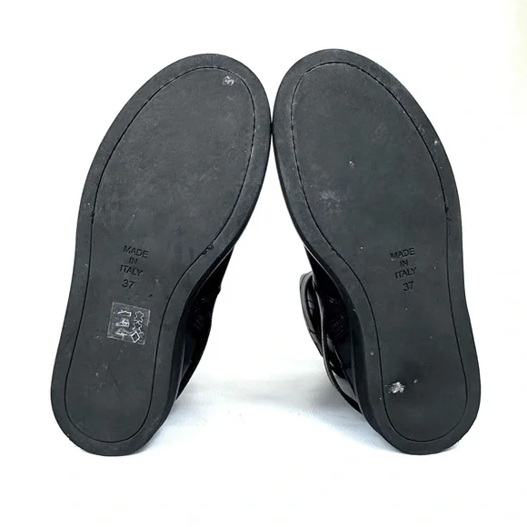 Ann Demeulemeester black triple buckle moto combat creeper women’s boots size 37 - Picture 9 of 16